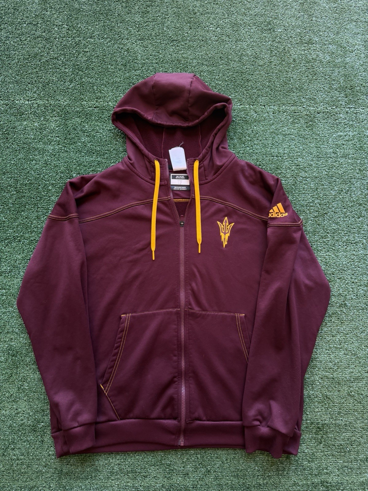 Adidas Arizona State Sun Devils PLAYER ID Full Zip Fleece Hoodie Men’s L