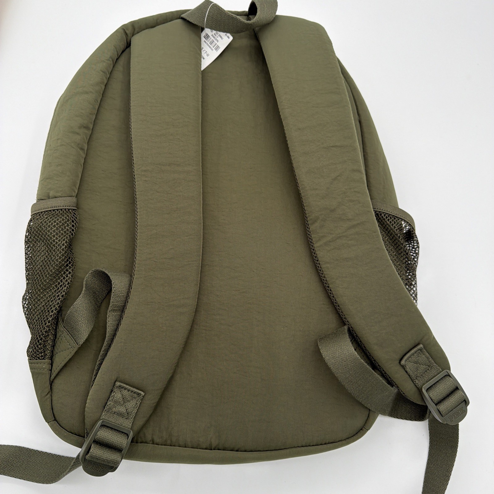 VICTORIA’s SECRET PINK Quilted Puffer Backpack NWT Olive Green $60 MSRP