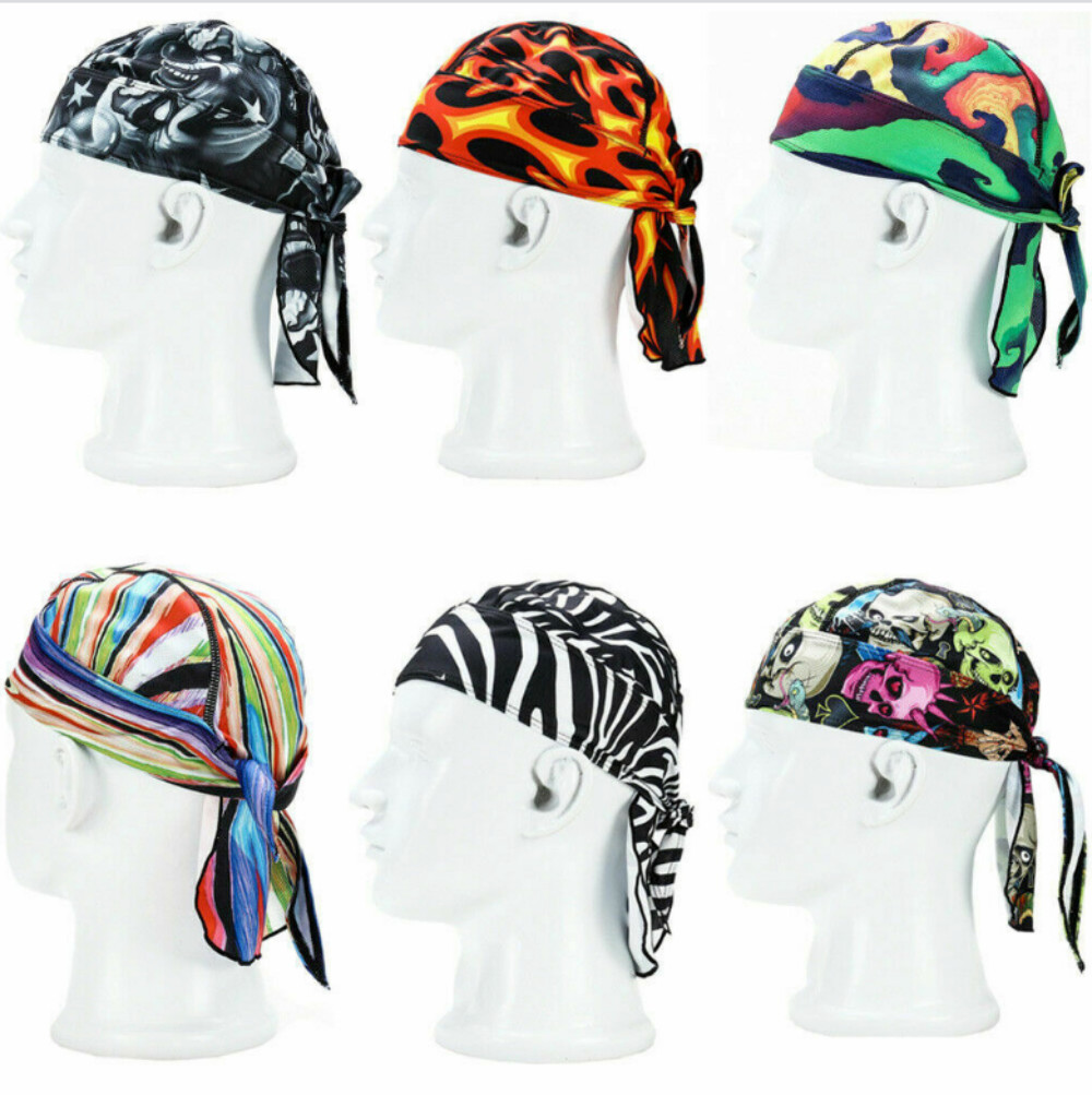 Sweat Wicking Dew Rags Skull Cap Helmet Liner Breathable Head Wrap Beanie Hat