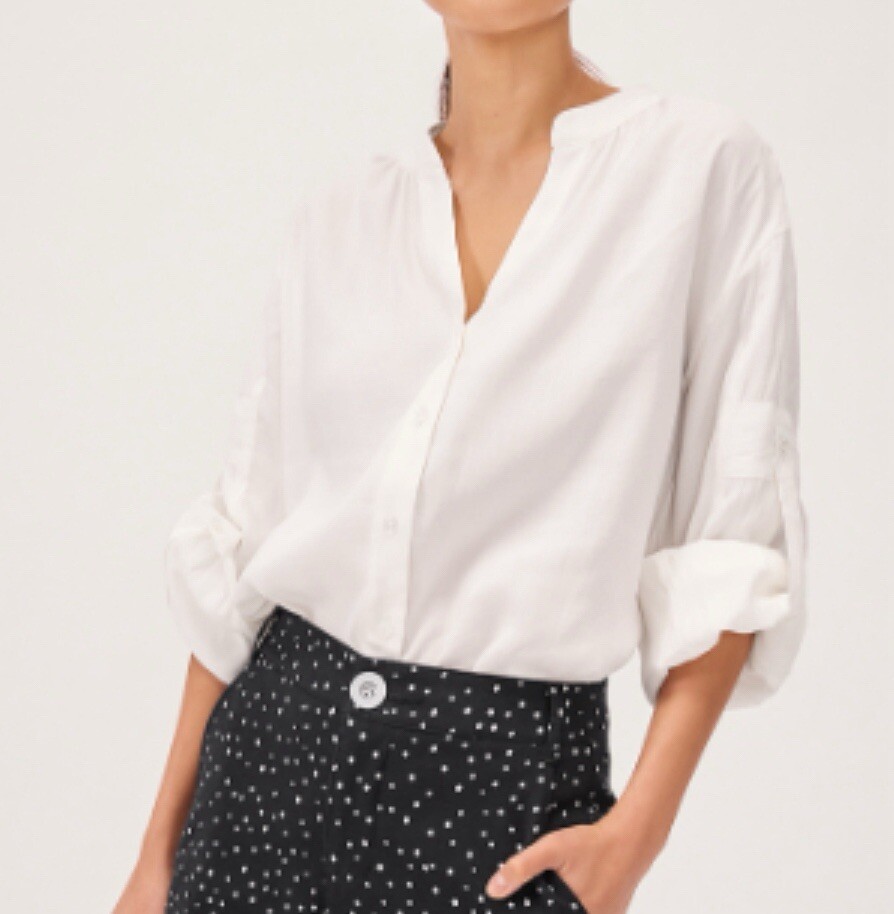 CABI Lyric Blouse, Size Medium , Spring 2024, White