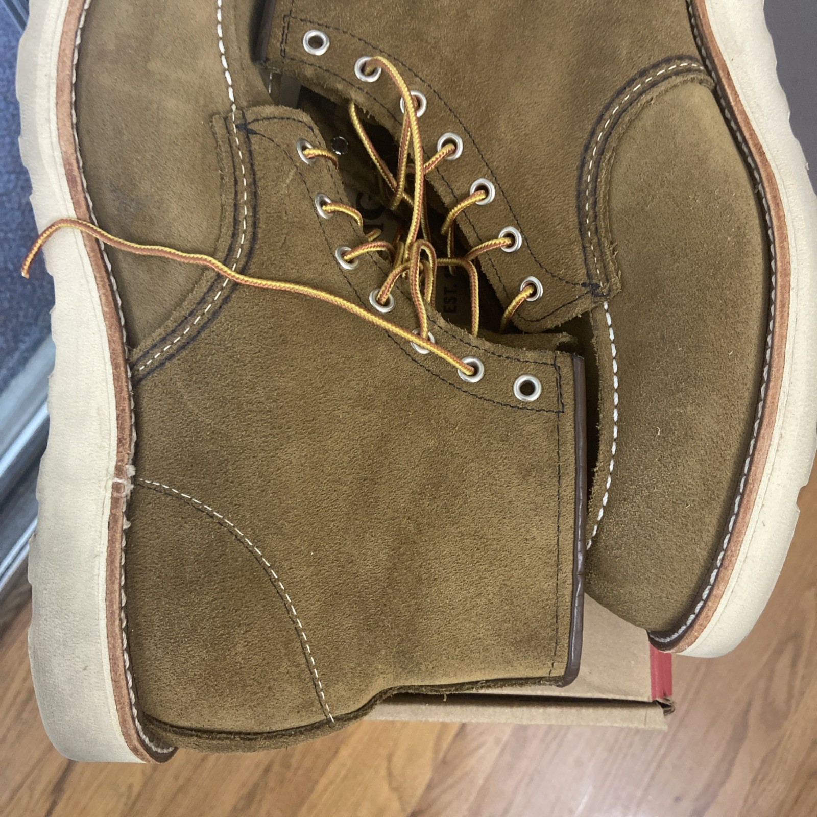 Red Wing Heritage Moc Toe Mens Boots 8881 Olive 12D Factory Seconds EUC