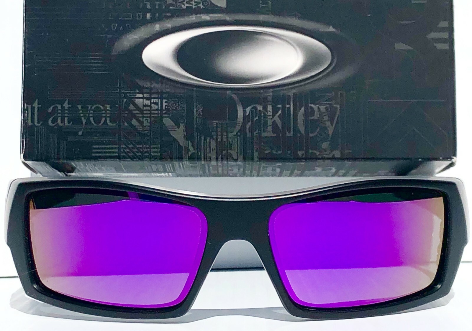 NEW* OAKLEY GASCAN Matte BLACK POLARIZED Galaxy Purple Violet Sunglass 9014