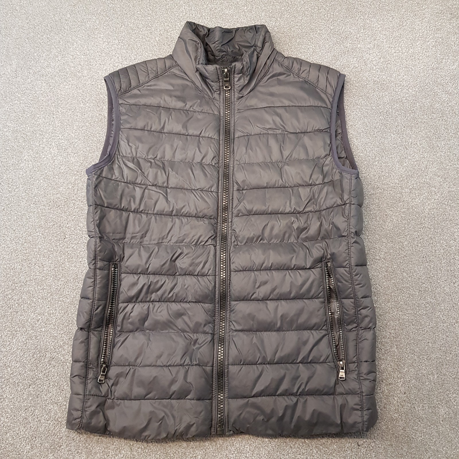Michael Kors Mens Gilet Small Grey Bodywarmer Jacket Lightweight Padded