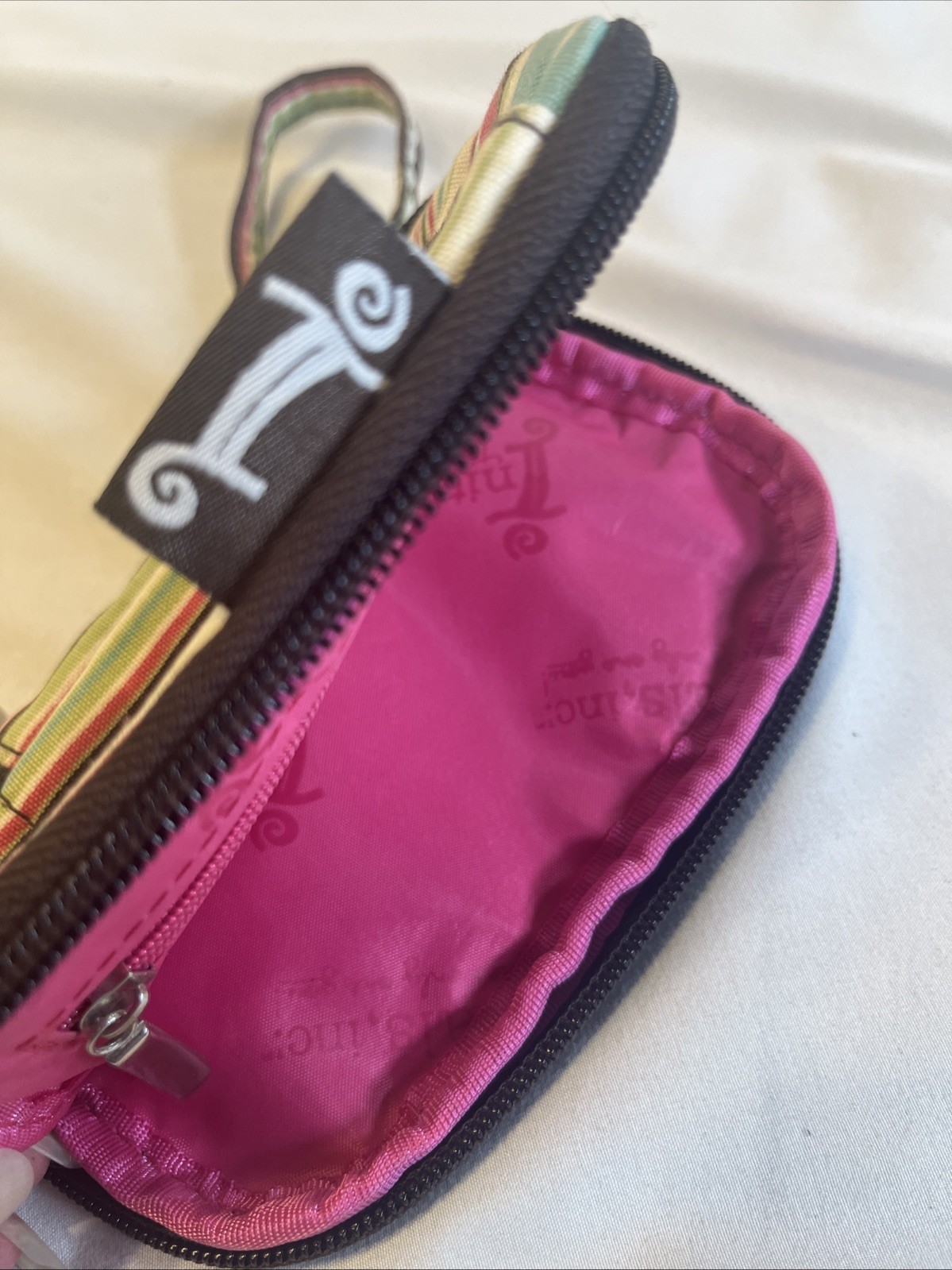Initials Inc Wristlet Wallet Colorful Stripe ID Holder 5.5 x 3.5 Inches