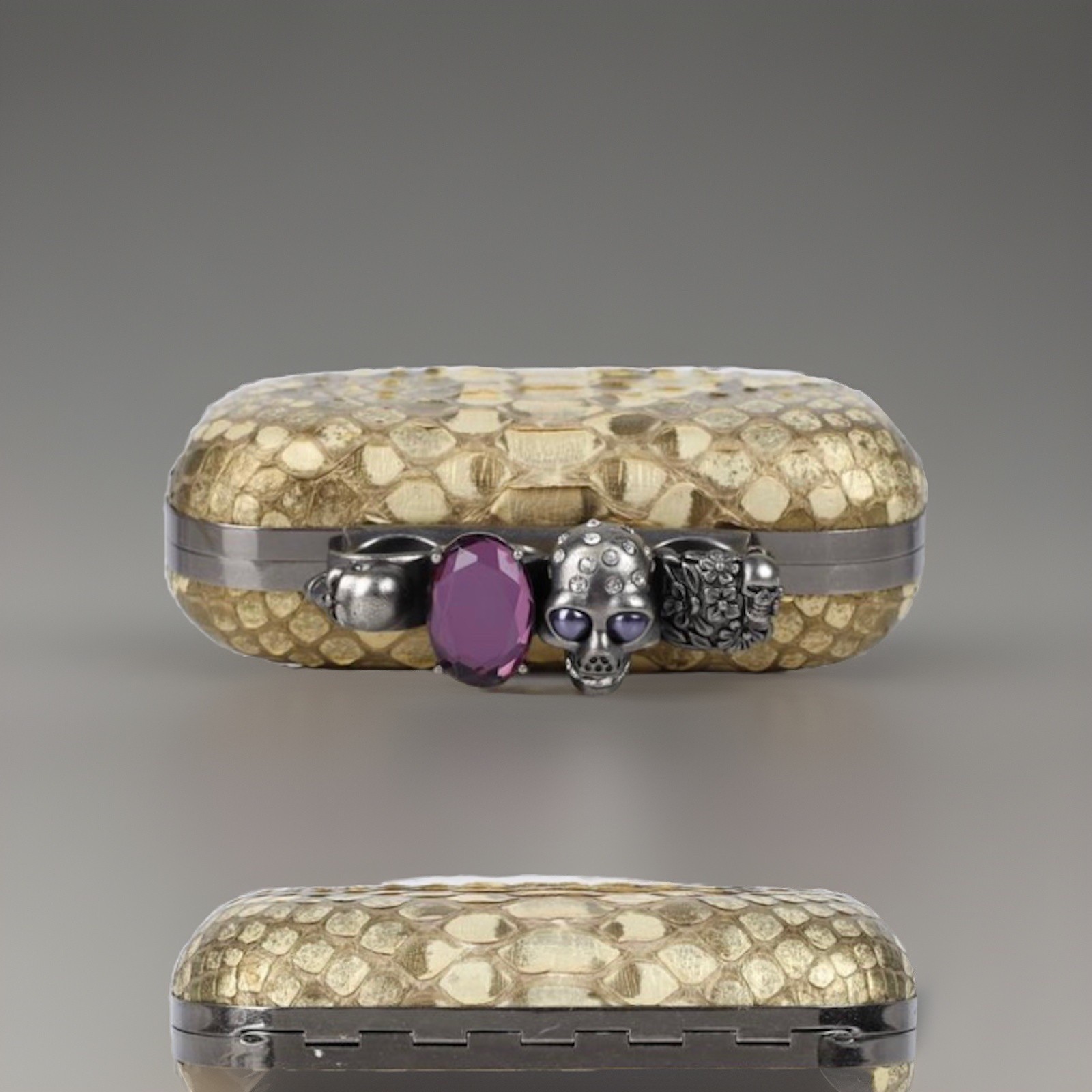 Alexander McQueen 4 Ring Clutch Purse Clasp Only – Purse Not Included