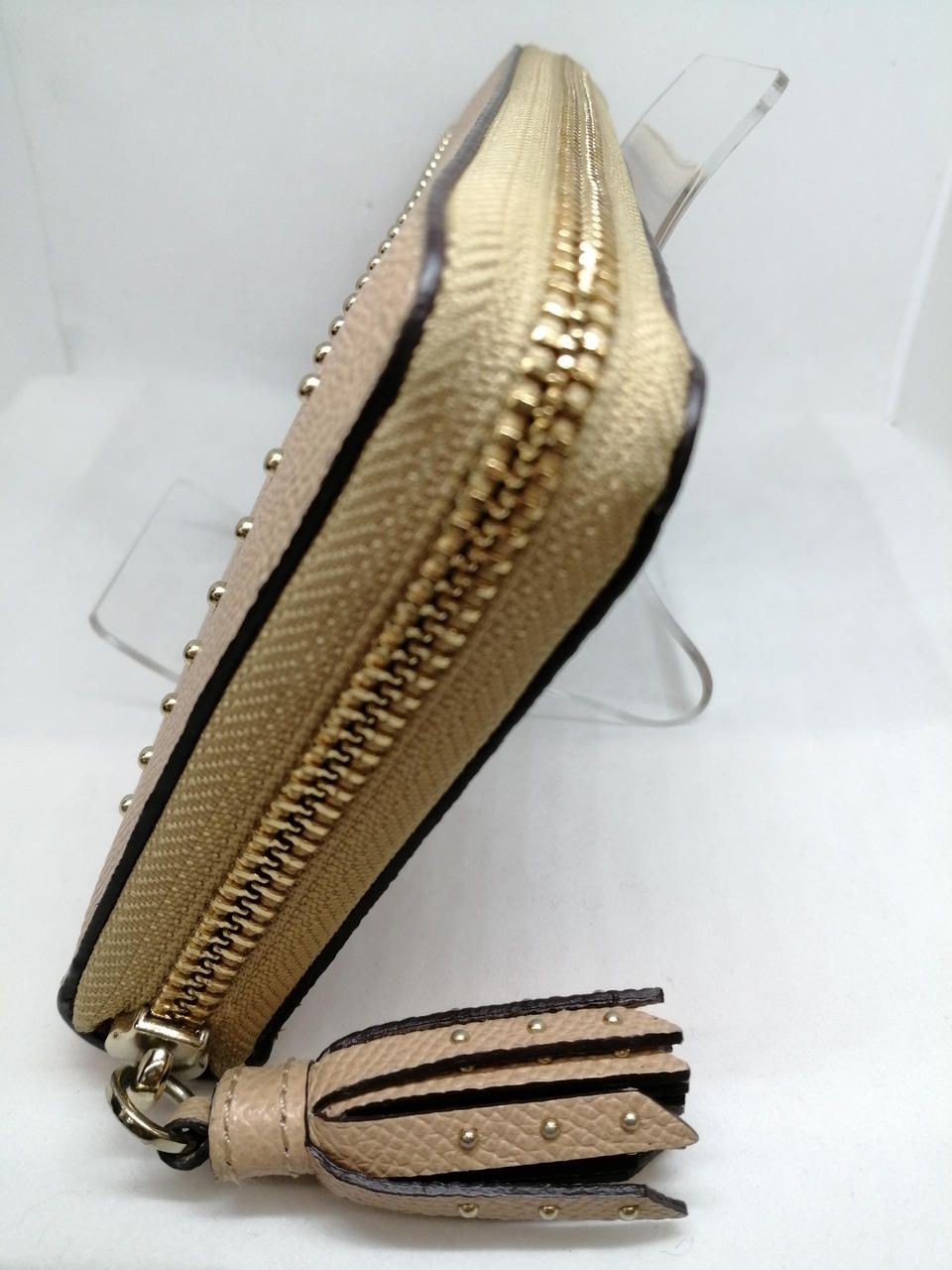 Coach Edge Studded Round Zipper Long Wallet 52769 Used