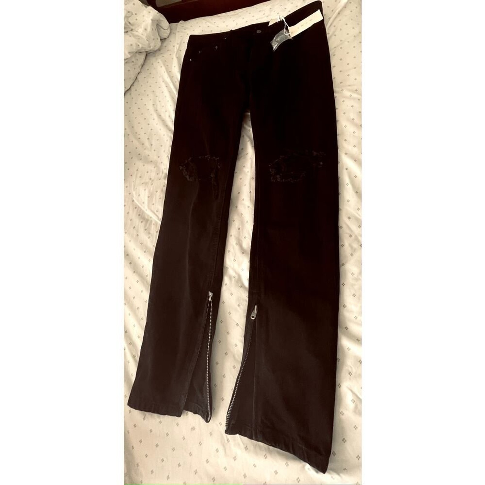 Mmnl Distressed Jeans NWT – Y2K Straight Leg Jeans – 36W – Black – New With Tags