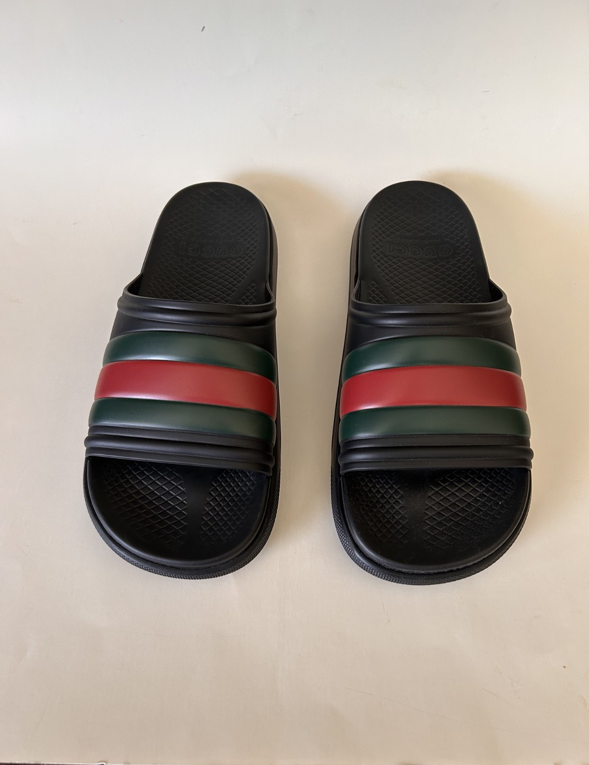 GUCCI Men’s Web Slide Sandal Black/Green/Red Size 9 (US) NIB 780286 J8700 1025