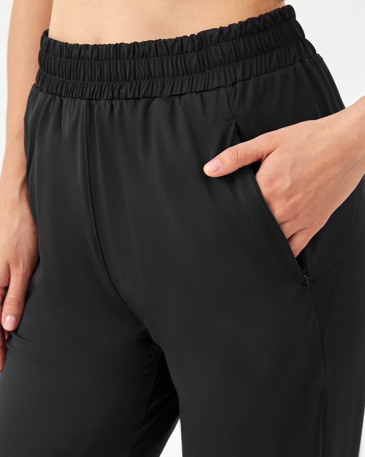 Tall Women’s Extra Long Joggers Quick Dry Running Pants Black Inseam 31-33in XL