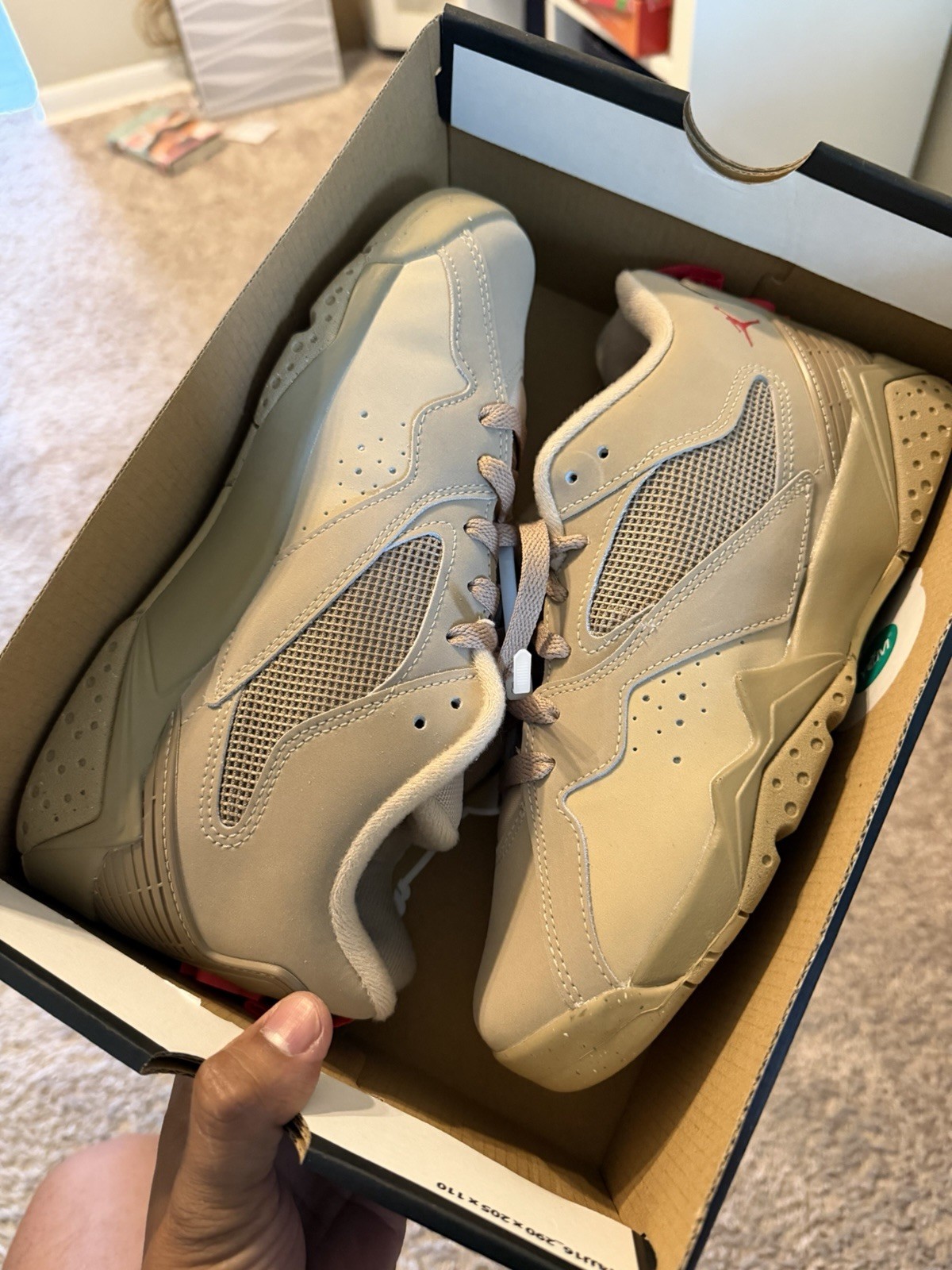 Jordan mvp 92(GS) Dessert camo/fire red-mushroom Beige/Red 6.5Y