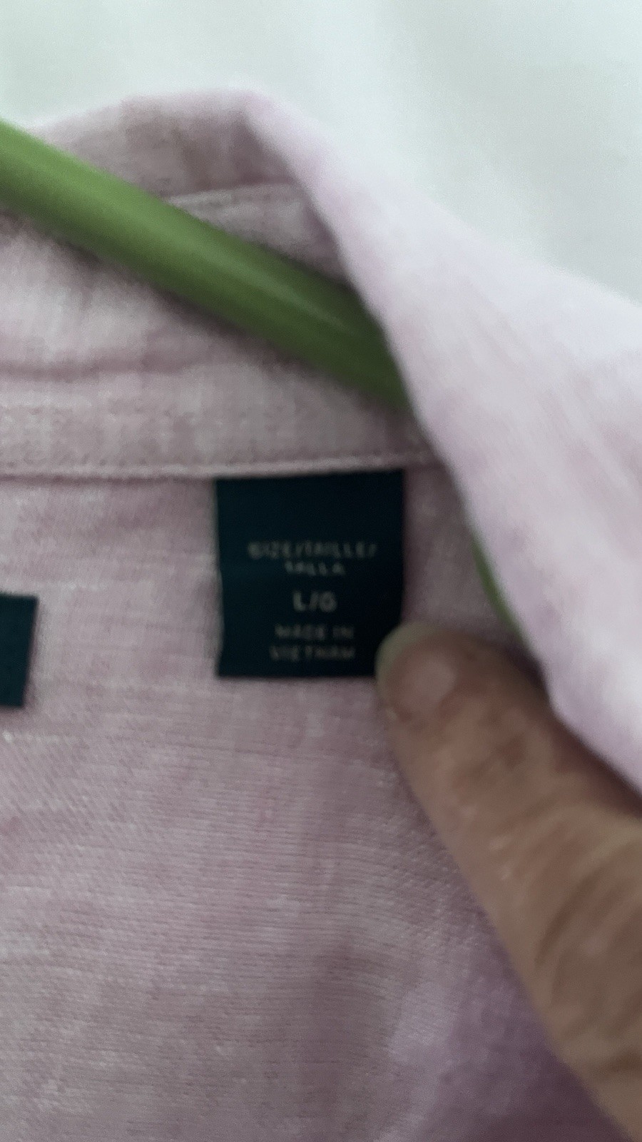 Perry Ellis Men’s Pink Linen Short Sleeve Button-Up Shirt L/G, Machine Wash