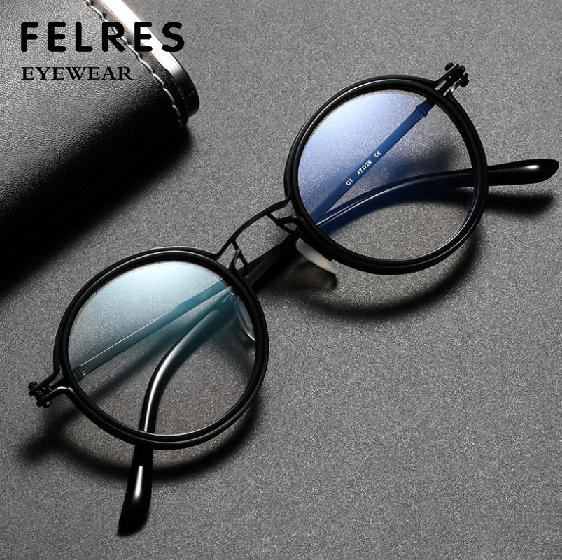 Round Metal Punk Photochromic Reading Glasses For Men Fashion Sunglasses New