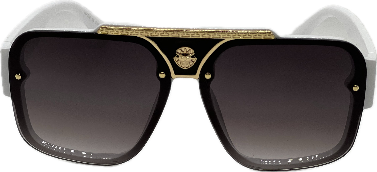Men’s Sunglasses Classic Hip Hop Flat Top Cholo Swag Square Black Lens Fashion