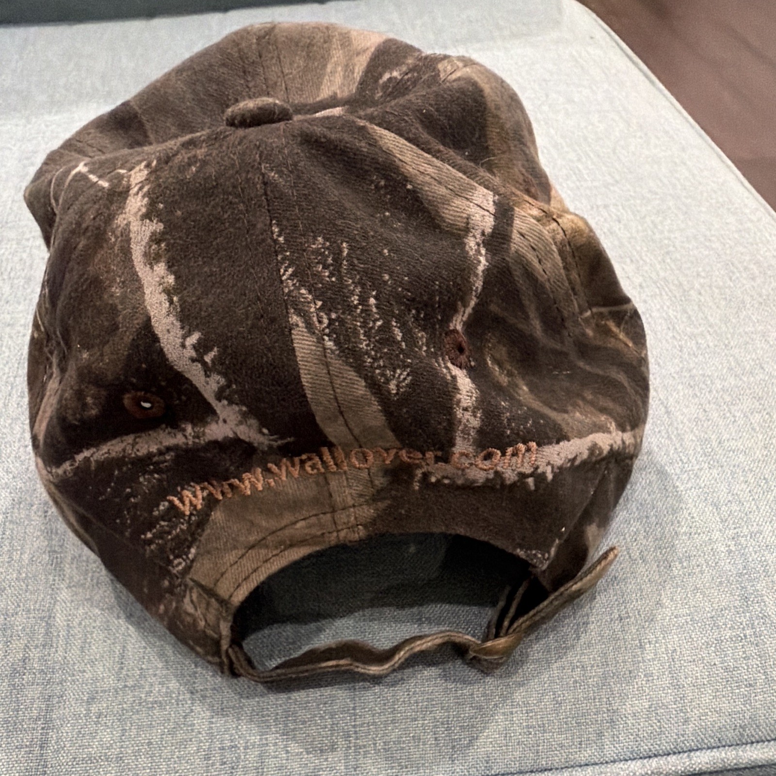Wallover VINTAGE Camo Adjustable Baseball Cap Hat Brown/Tan/Black One Size