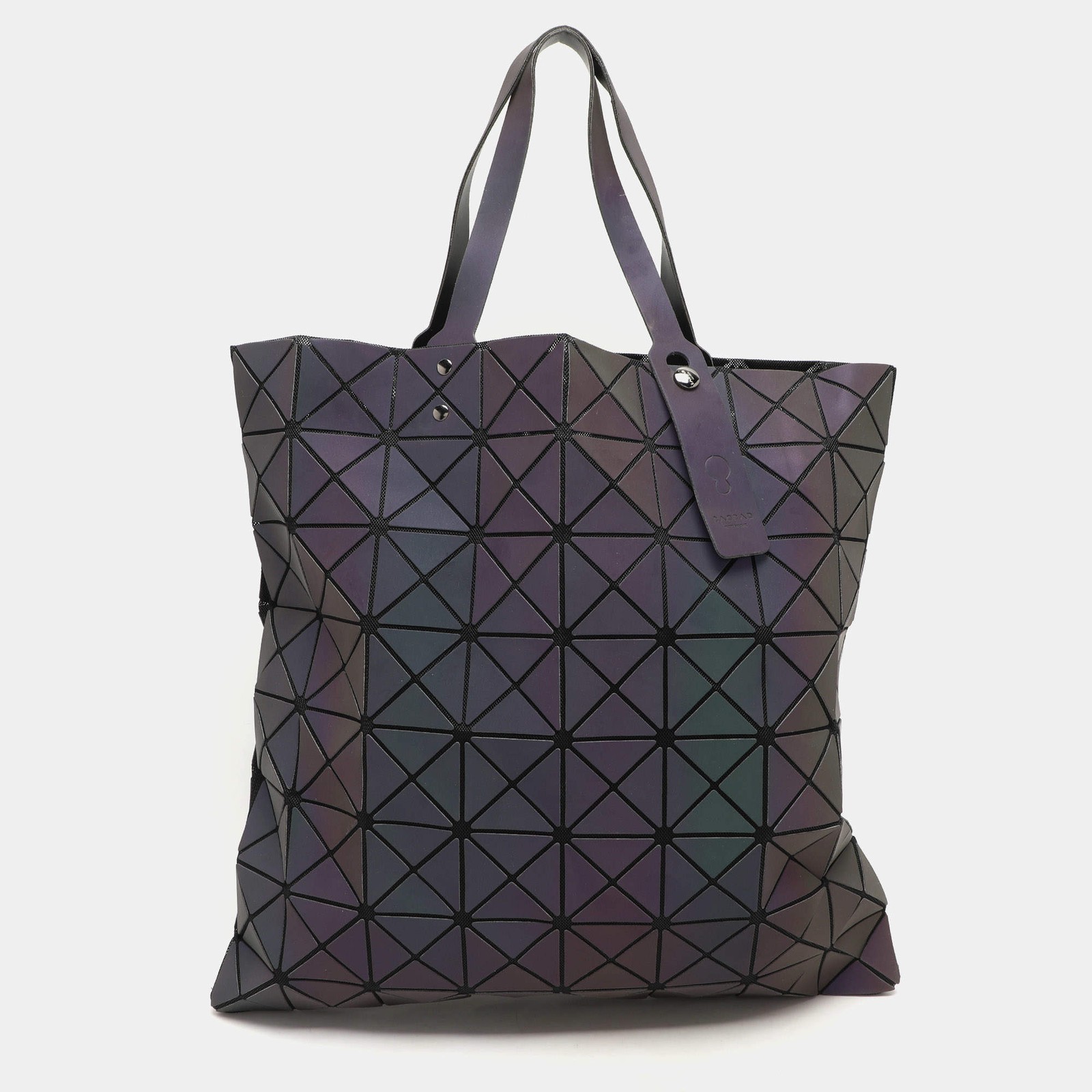 Issey Miyake Multicolor Iridescent Effect Synthetic Leather and Mesh Bao Bao
