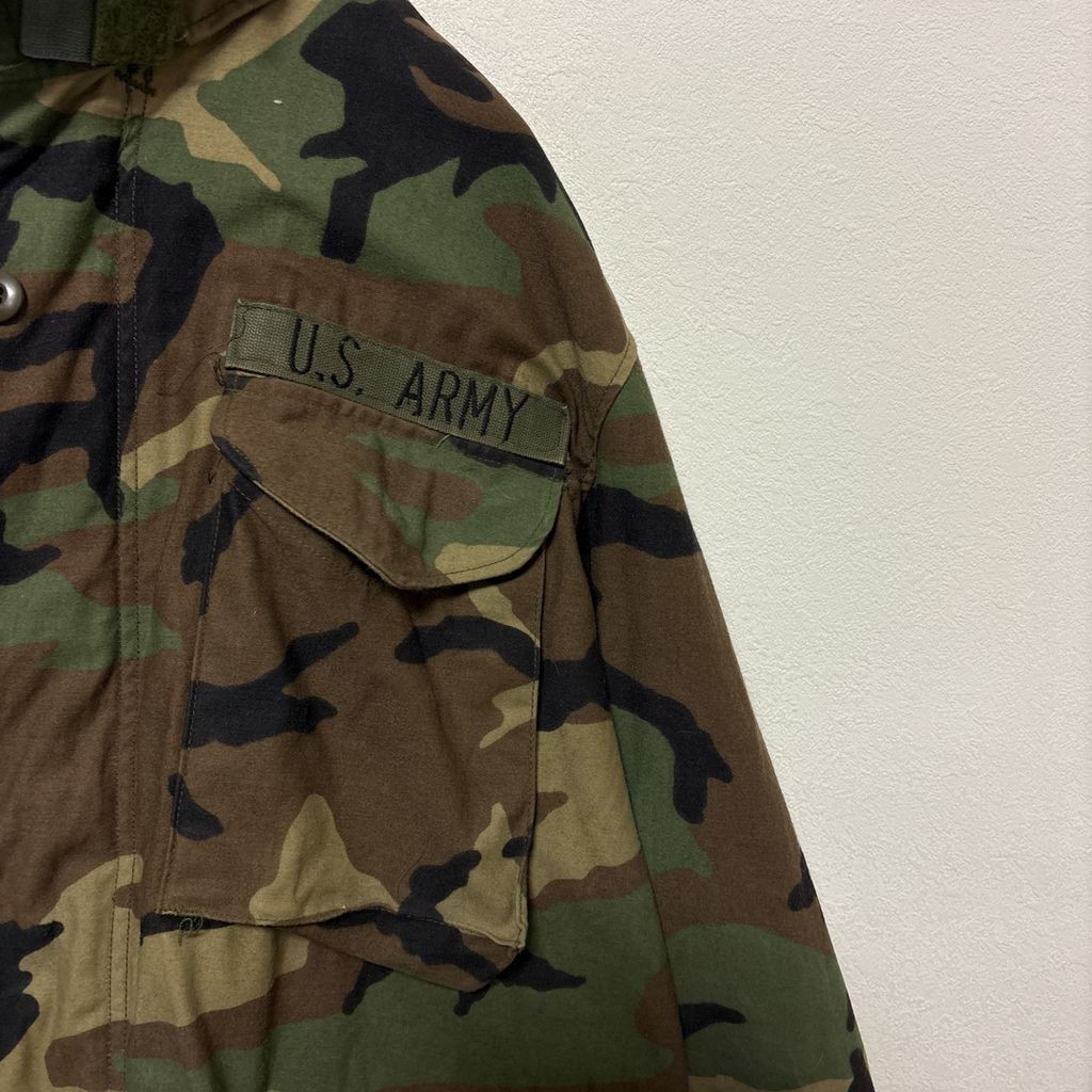 【US ARMY】 94年納入 米軍 実物 M-65 ウッドランドカモ フィールドジャケット S-3671