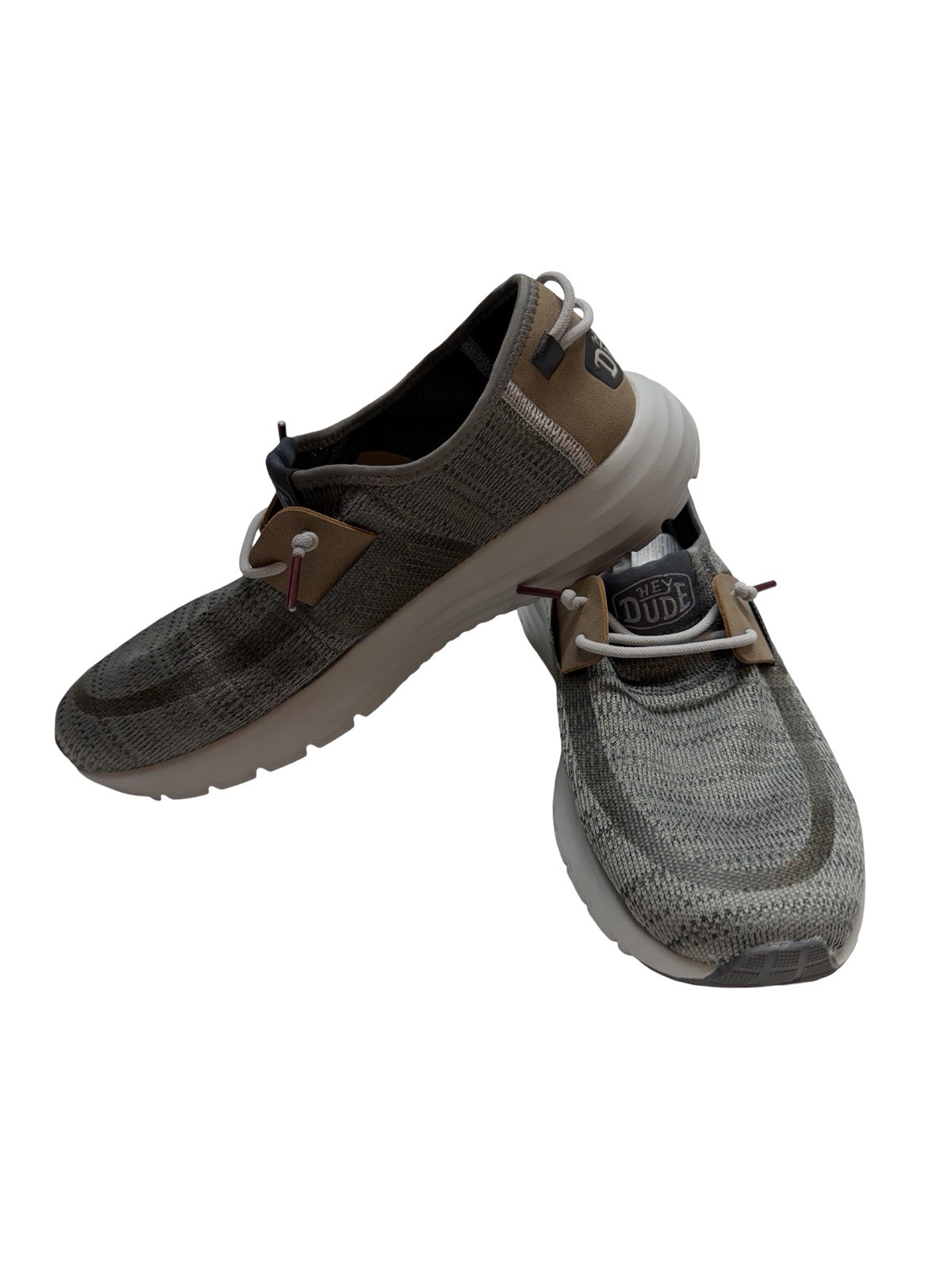 Hey Dude Sirocco M Grey Mix Knit Slip On Sneakers 40140-1LJ Size 8 New No Tags