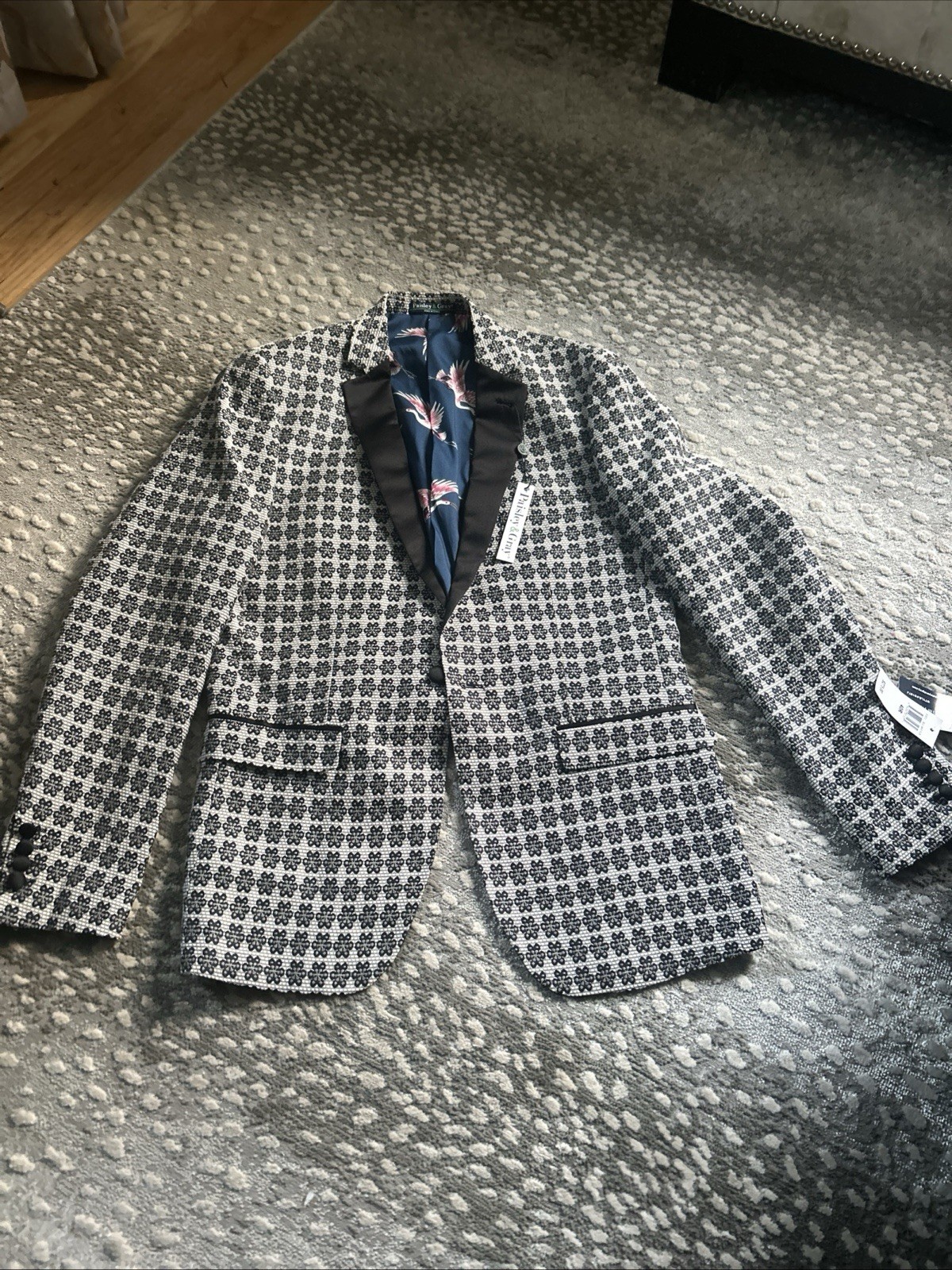 Paisley and Gray Men’s Slim Fit Jacket