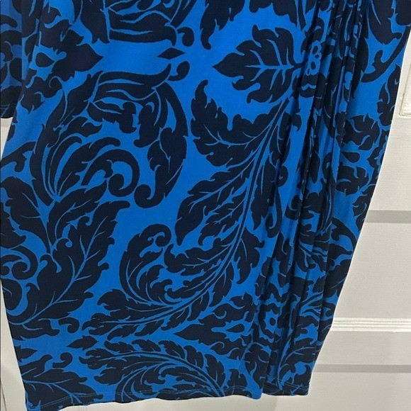 Boden Henrietta Faux Wrap Knee Length Dress in Shades of Blue – Size 8