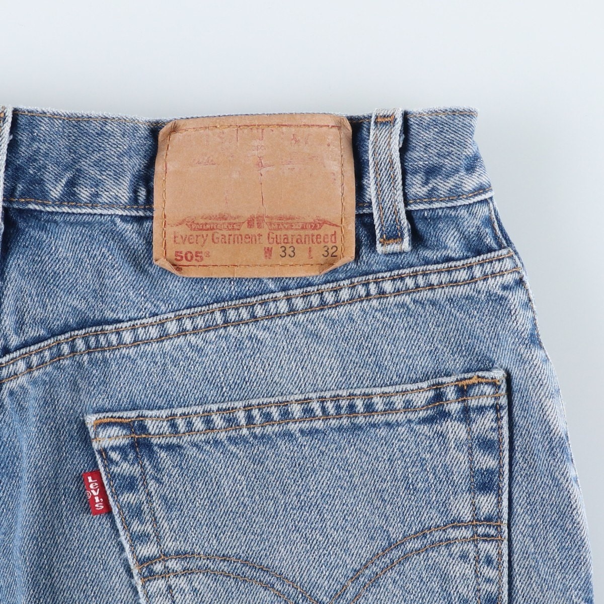 Used 2000’S Levi’s 00505-4891 Regular Fit Straight Leg Tapered Denim Pants M…