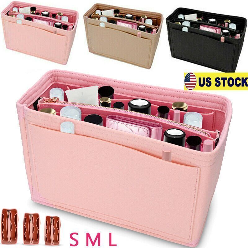 Felt Purse Handbag Organizer Insert Multi pocket Storage Tote Shaper Liner Bag