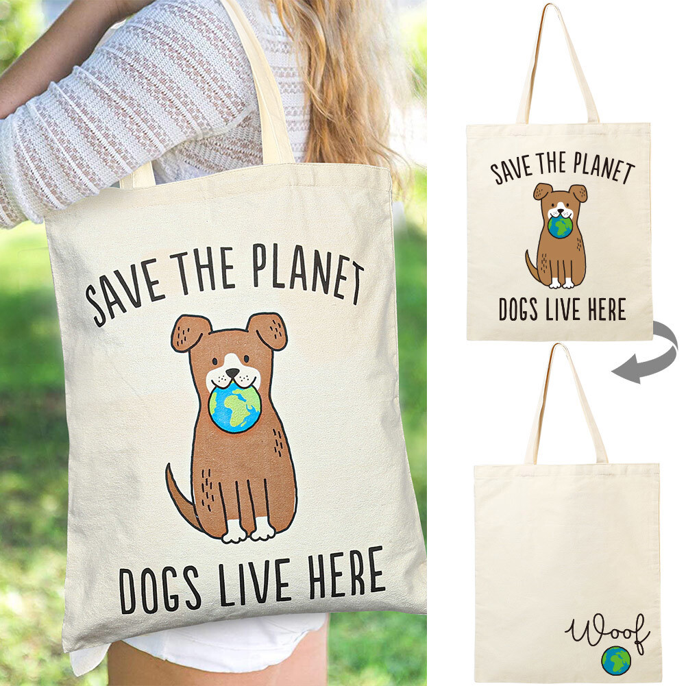 2PCS Large Cotton Shoulder Tote Bag Canvas shopping bag Casual Daily Bags Pack