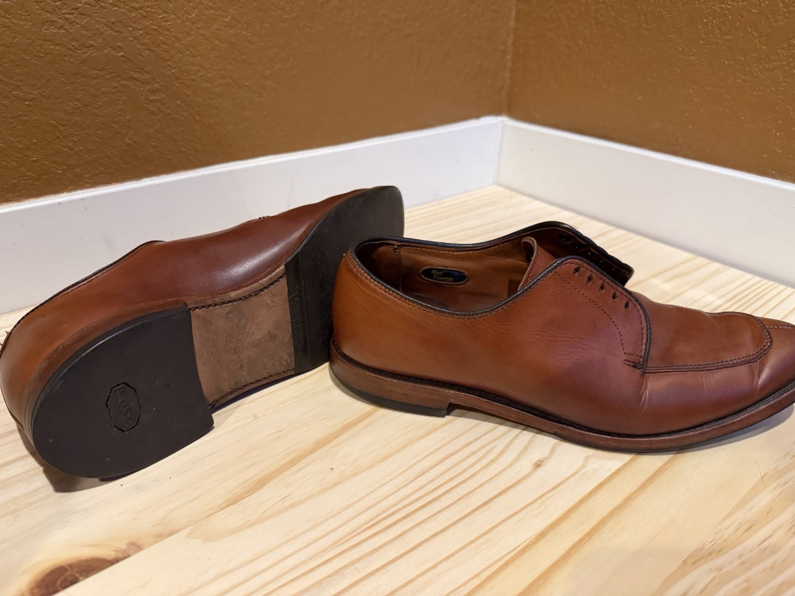 Allen Edmonds Delray(?) Brown Leather Derby Lace-Up Dress Shoes Men’s 8.5D 1298