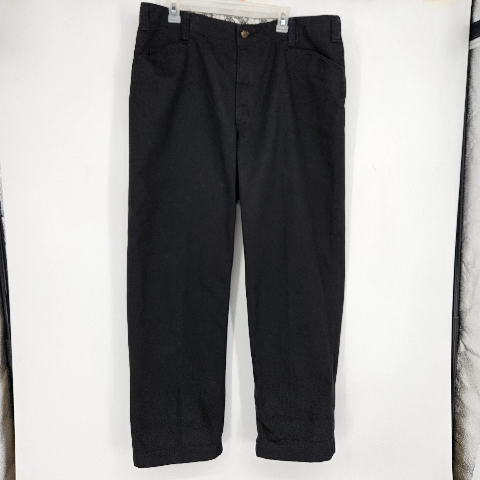 Ben Davis Pants Mens 40 Original 694 Workwear Outdoors Black Baggy Casual