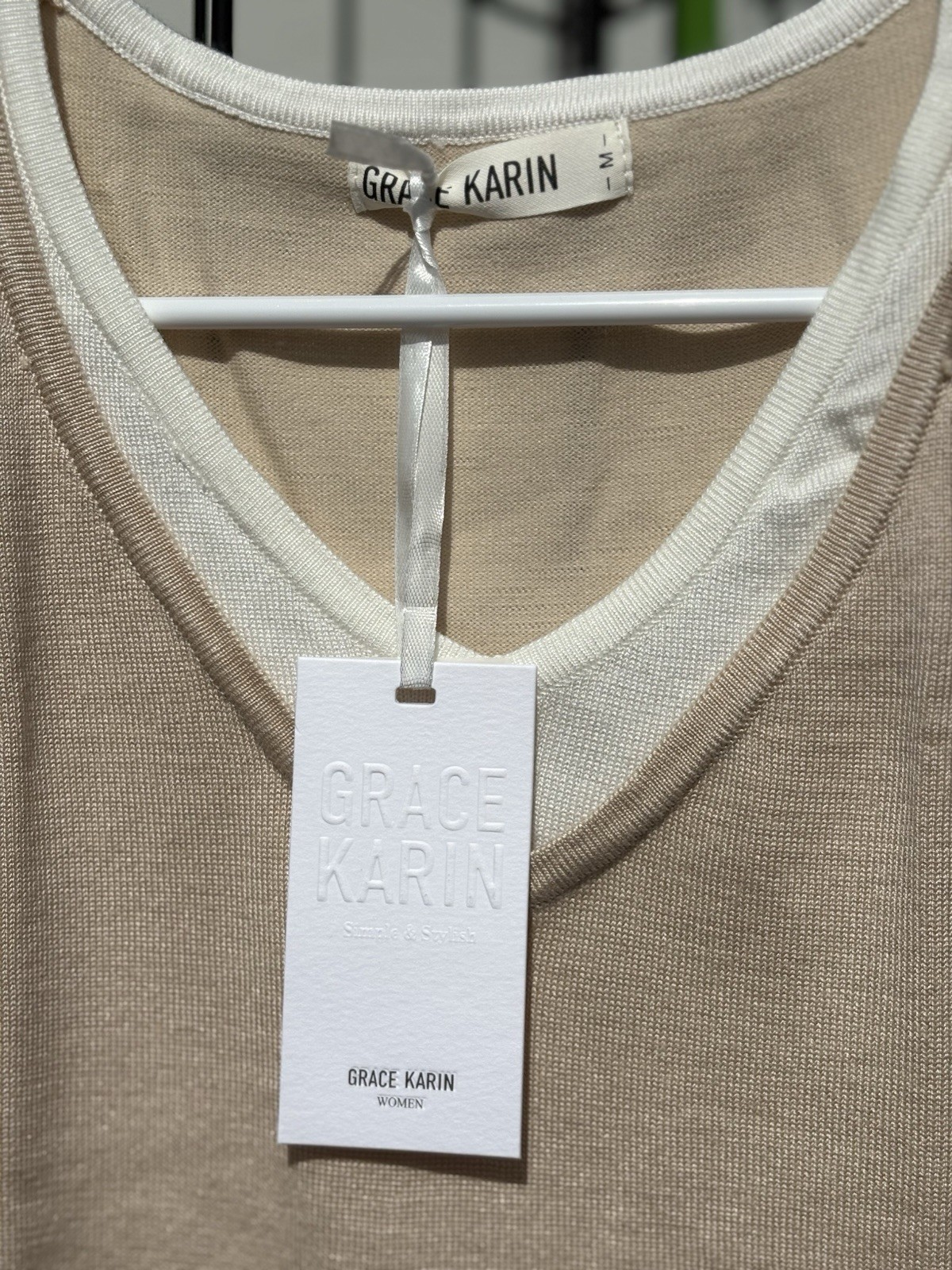 Grace Karin V-Neck Cap Sleeve Pullover Sweater Woman’s Medium NWT