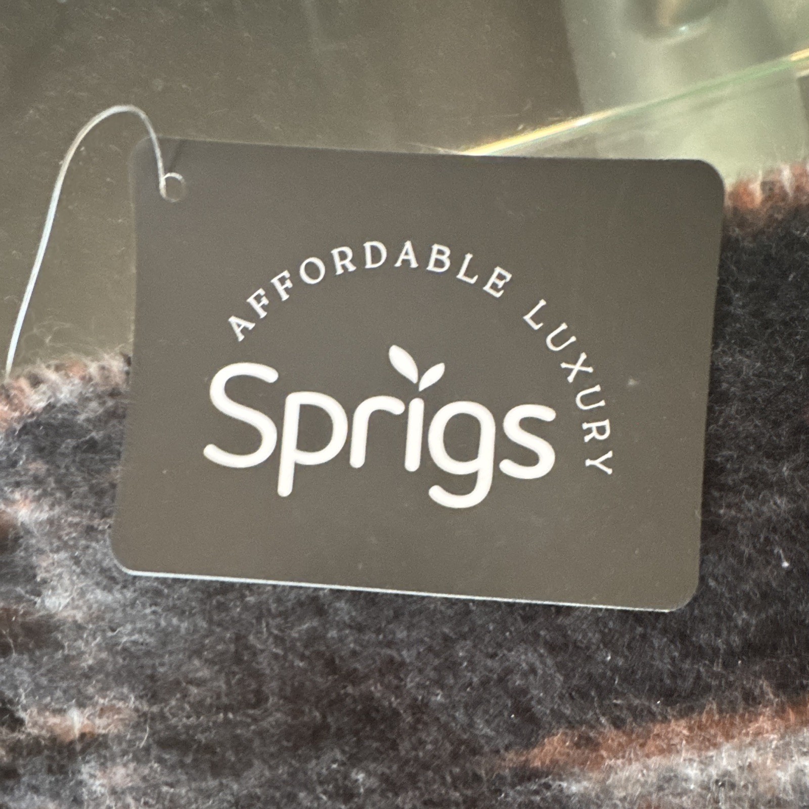 Sprigs Women’s Black Faux Fur Rectangle Scarf “LOVE” Fringe Neck Warmer 1‘ x 6‘