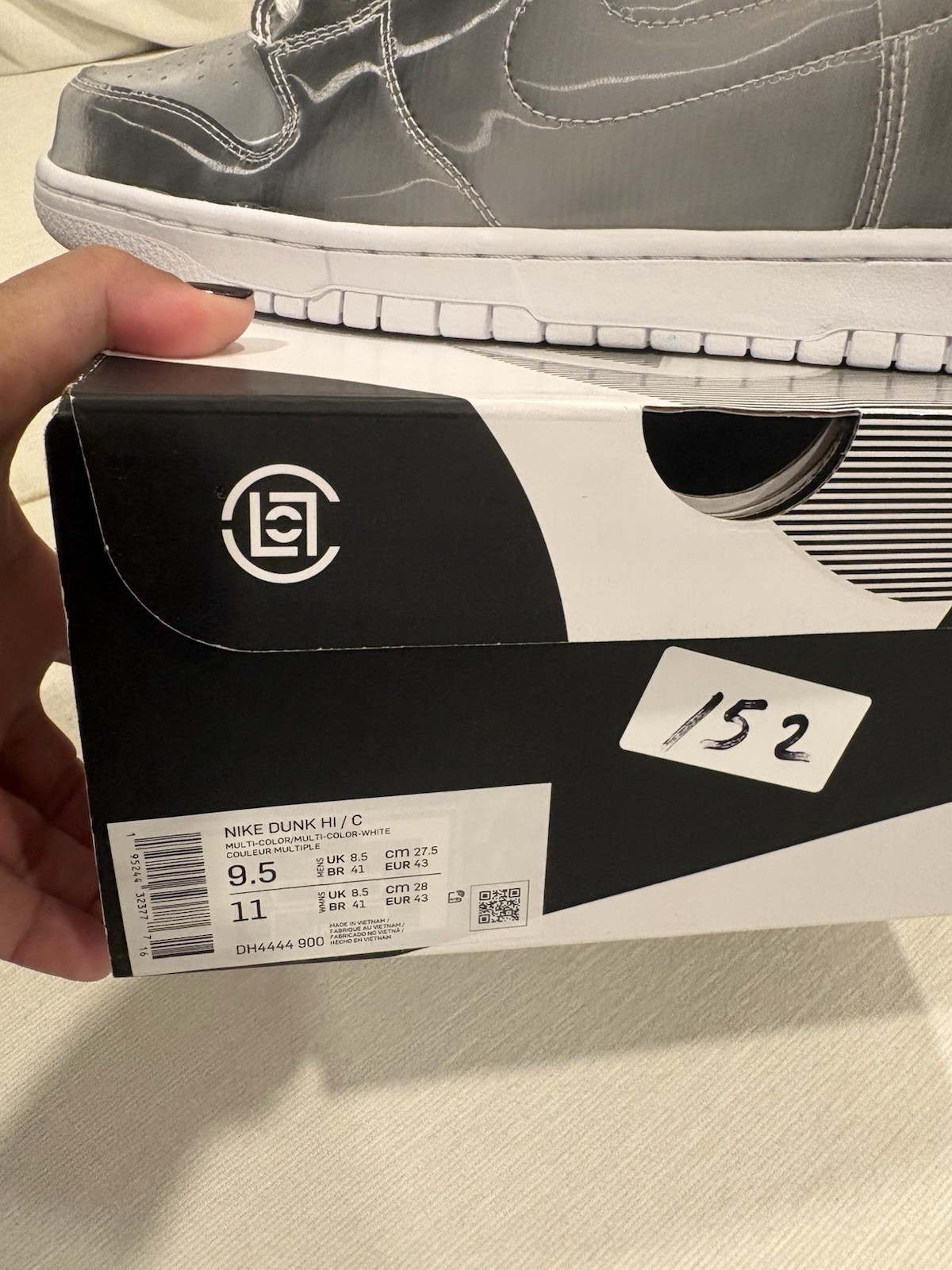 Nike Dunk High Clot Flux Metallic Silver/White Men’s Size 9.5 New with Box