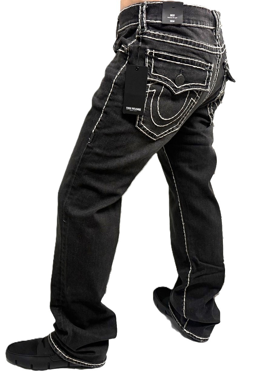True Religion Men’s Ricky Relaxed Straight Super T Jeans – 105257
