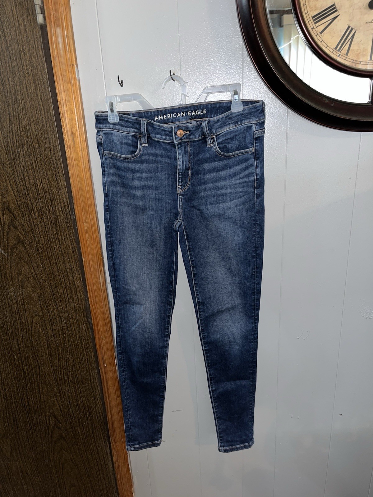American Eagle Next Level Stretch Skinny Jeans Women’s Dark Wash Blue Size 4