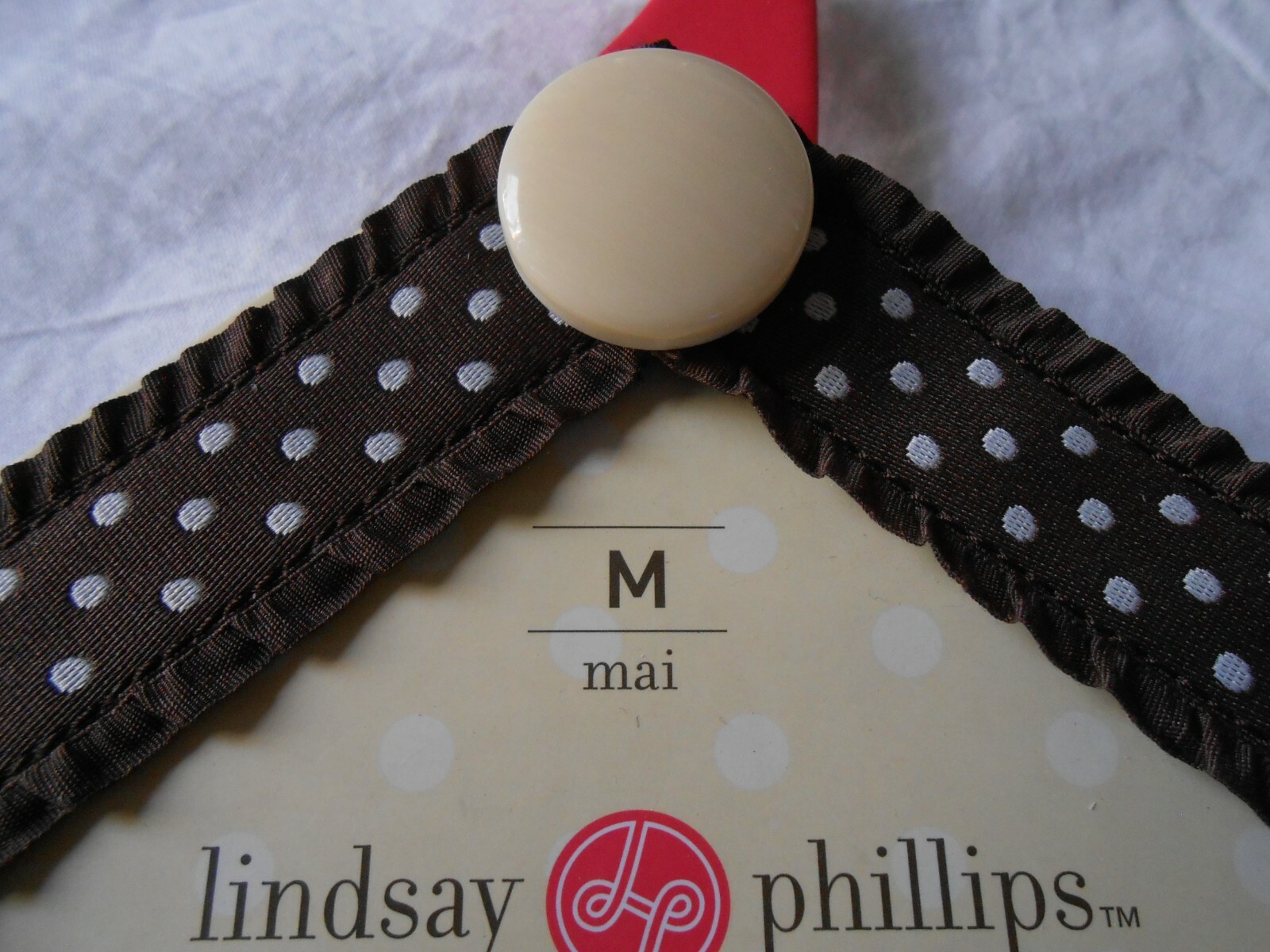 NEW LINDSAY PHILLIPS INTERCHANGEABLE STRAPS SWITCHFLOPS Medium 7/8 Mai Brown Dot