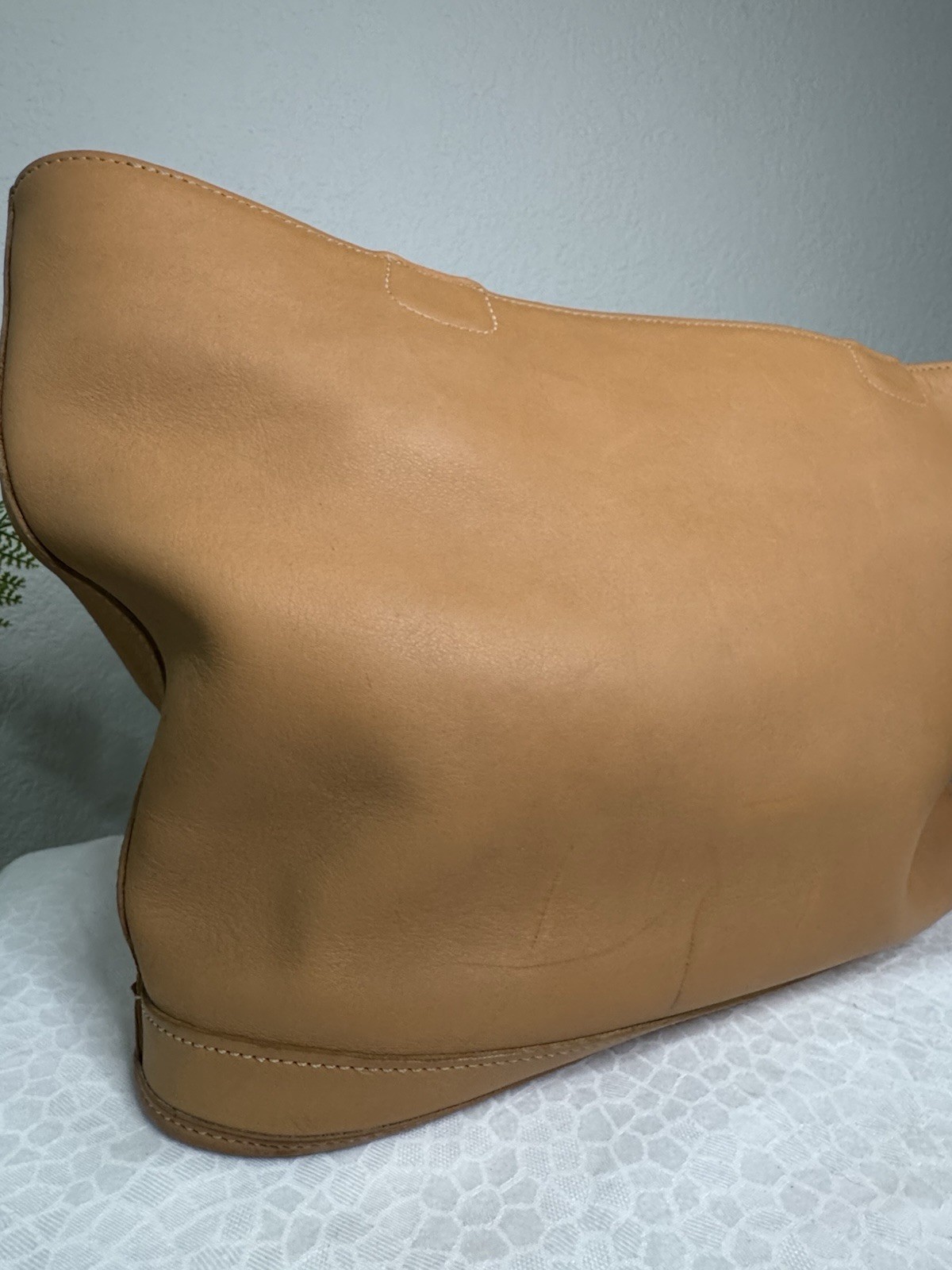Authentic Vintage Coach Bleecker Basket Shoulder Bag in Camel Brown Leather 9302