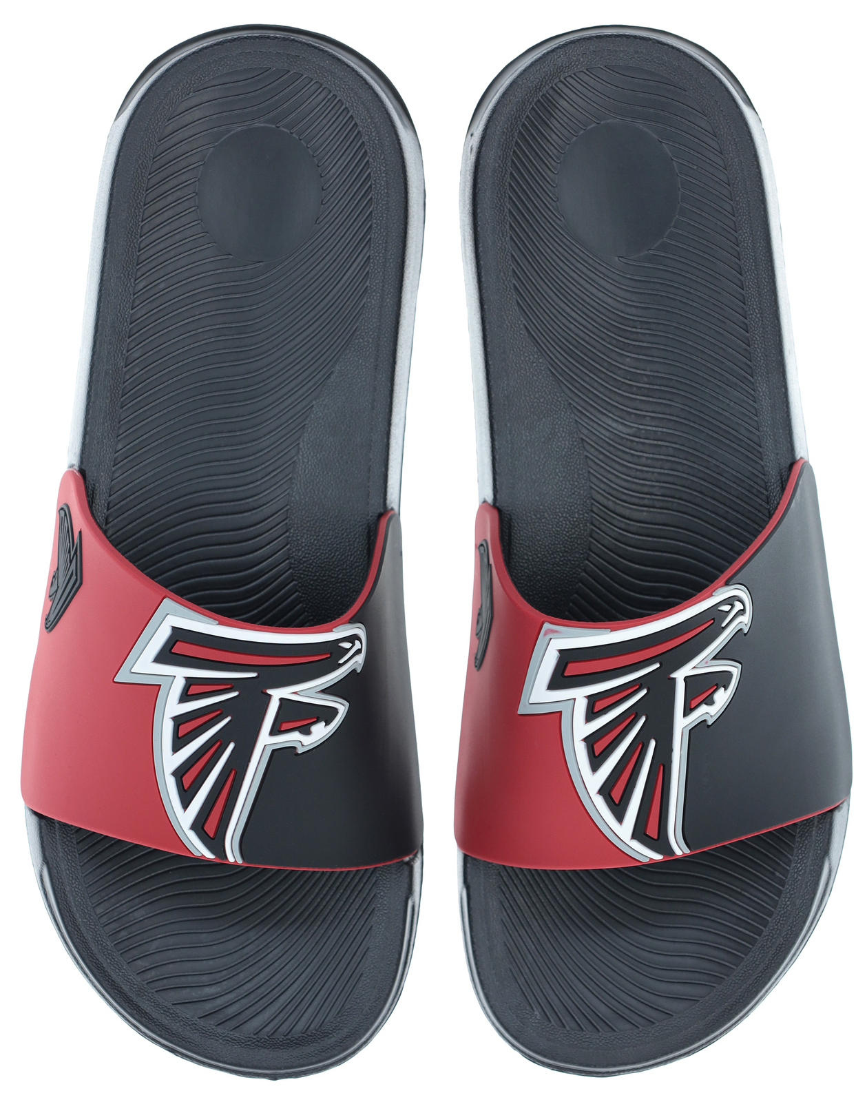 FOCO NFL Men’s Atlanta Falcons Cropped Big Logo Raised Slides