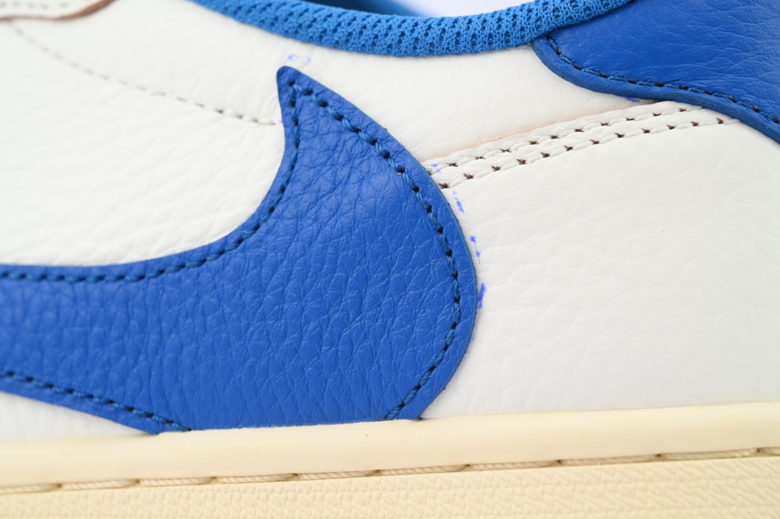 DM7866-104 Free Shipping White Blue Travis Scott x Air Jordan 1 Retro Low