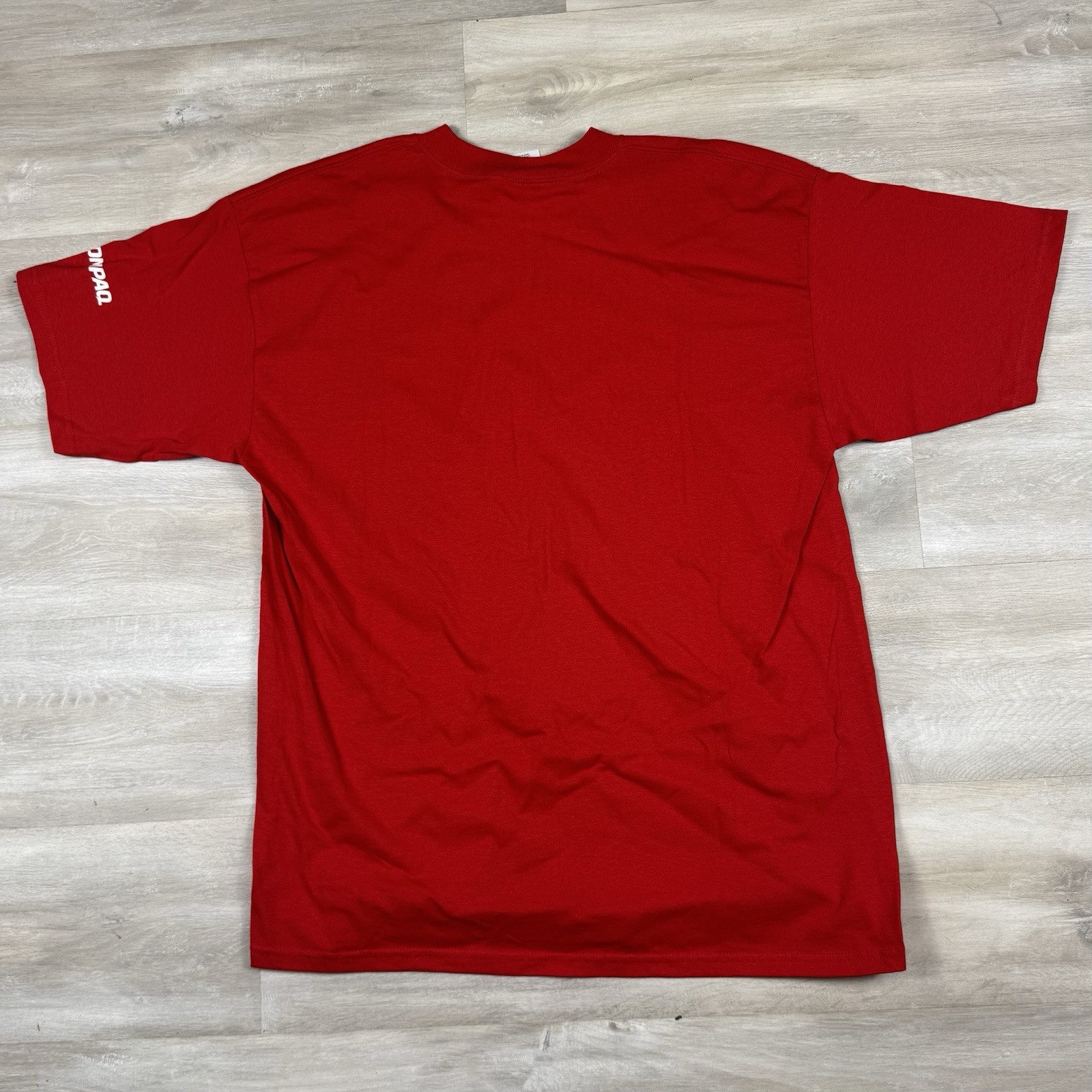 Vintage 90z Compaq “I Network With 30,000 People A Day” Red T-shirt Men’s XL VTG