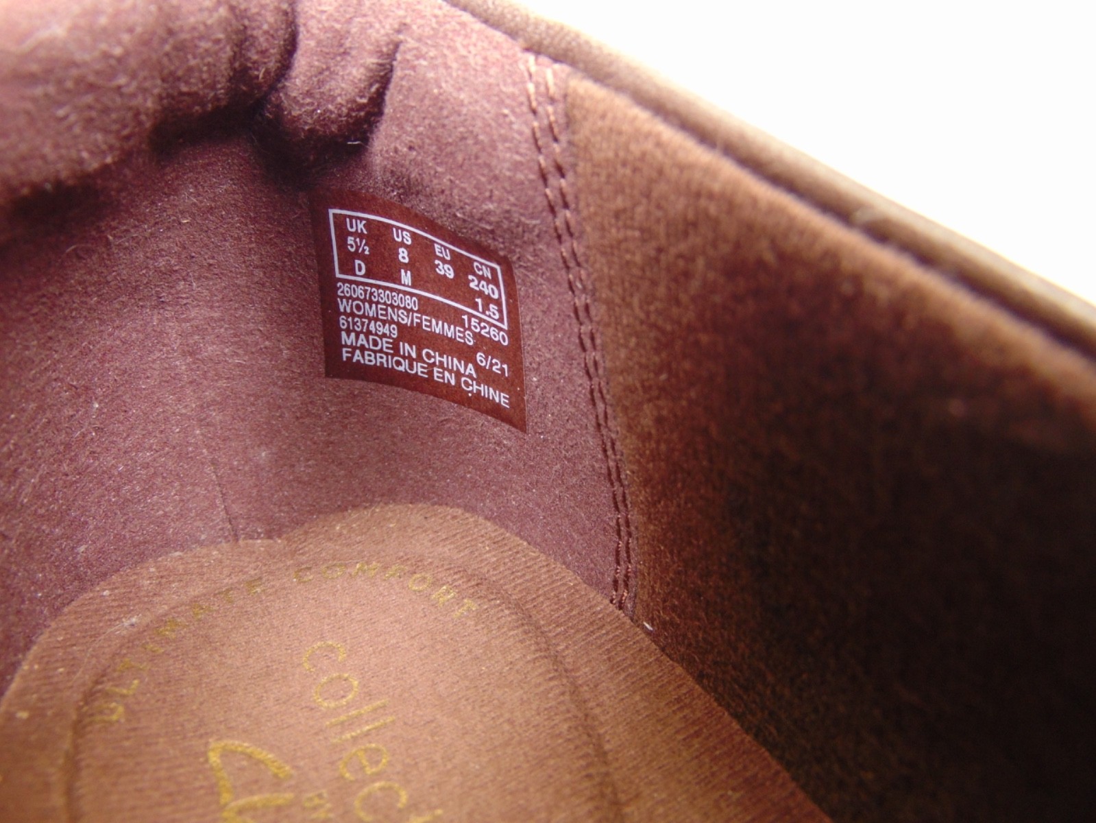 Clark Collection Women’s Ashland Lily Dark Tan Leather Loafers Size 8.0 M,