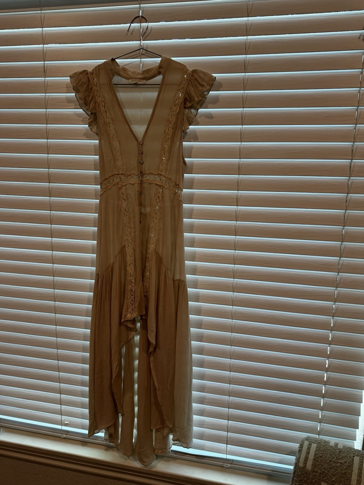 Womens Coverup Maxi Top Dress Layer S Crochet Sheer Bohemian Hippie Festival