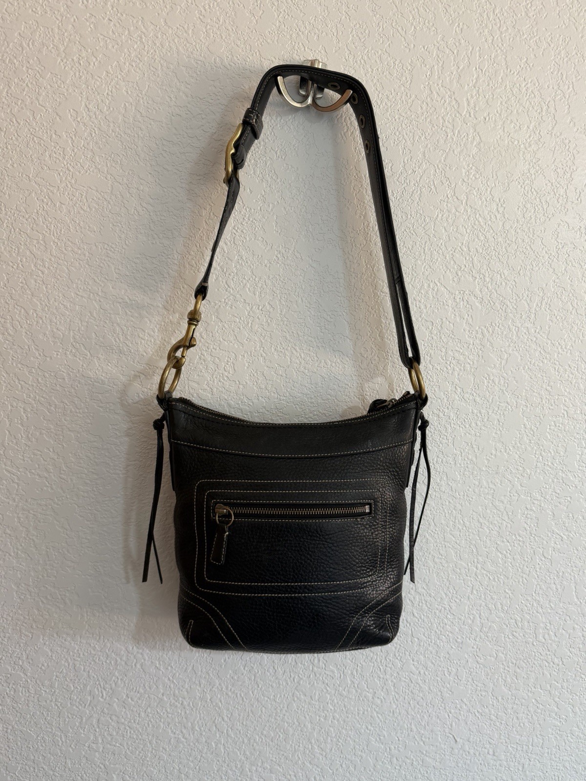 Coach Black Bleecker Laced Slim Duffel