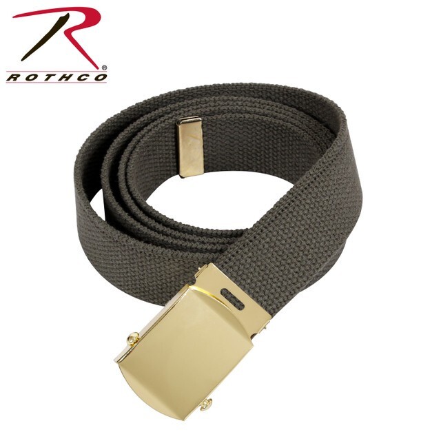 Rothco Military Web Belts – 64 Inches Long – Olive Drab/Gold Buckle