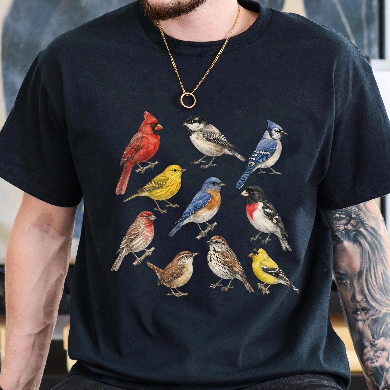 Birdwatching Shirt, Cute Bird Tee, Bird Lover Gift, Bird Watcher Gift T-Shirt