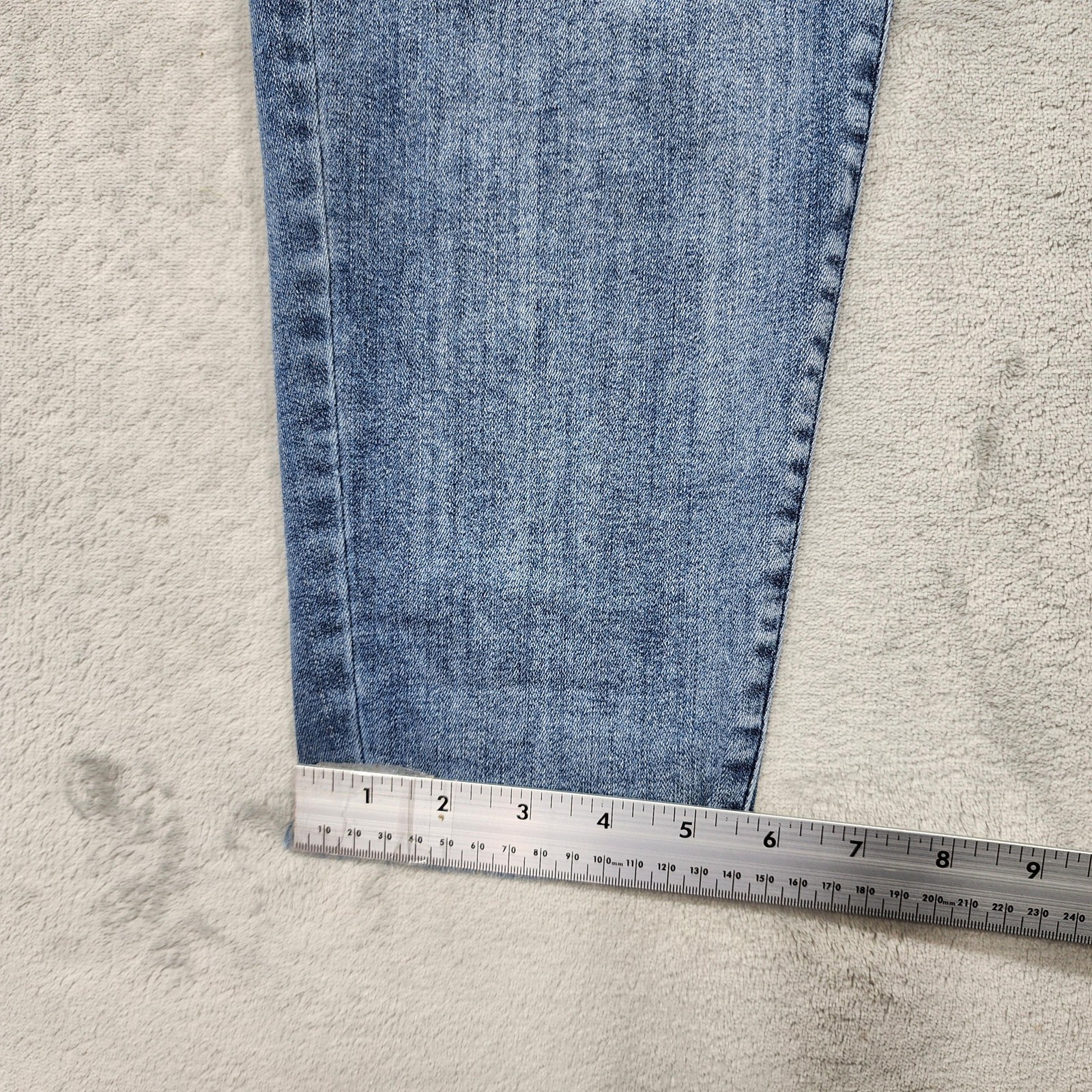 Lane Bryant Jeans Womens 18 Blue Mid Rise Super Stretch Ankle Floral Embroidered