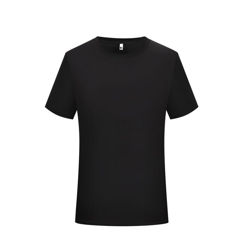 Antibacterial T-shirt couple short sleeve drape solid color crew neck shirt