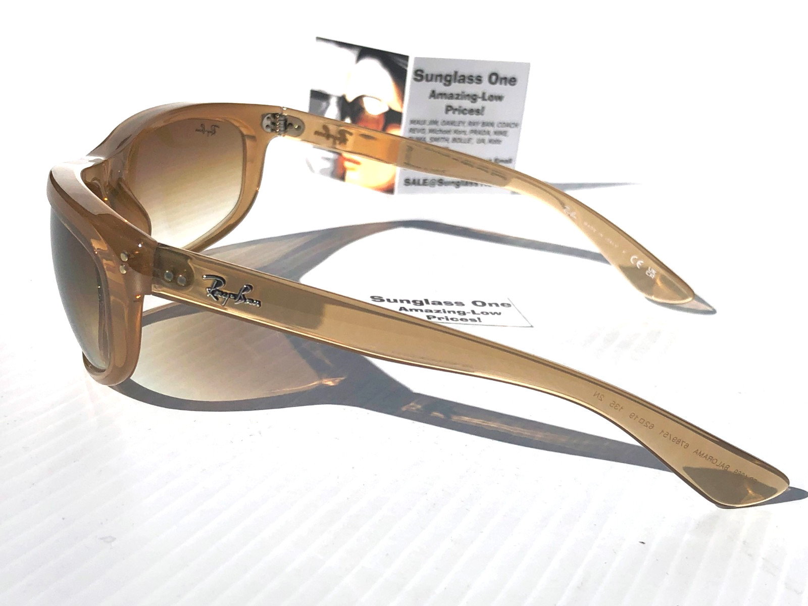 Ray Ban BALORAMA Opal Light Brown GRADIENT Brown Lens Sunglass RB 4089 6789/51