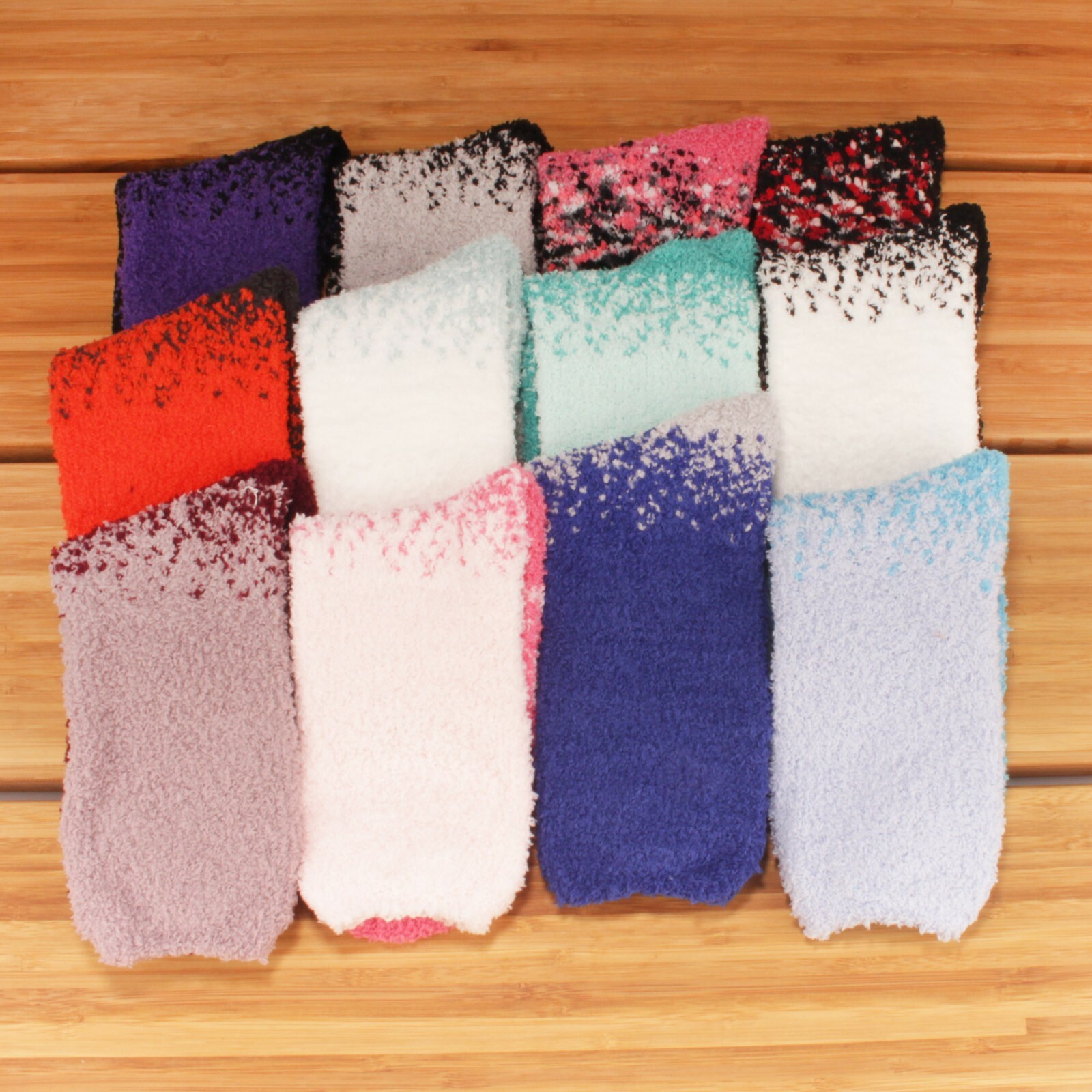Women’s Super Soft Cozy Warm Fuzzy Gradient Socks – 8 Pair Value Pack Assortment