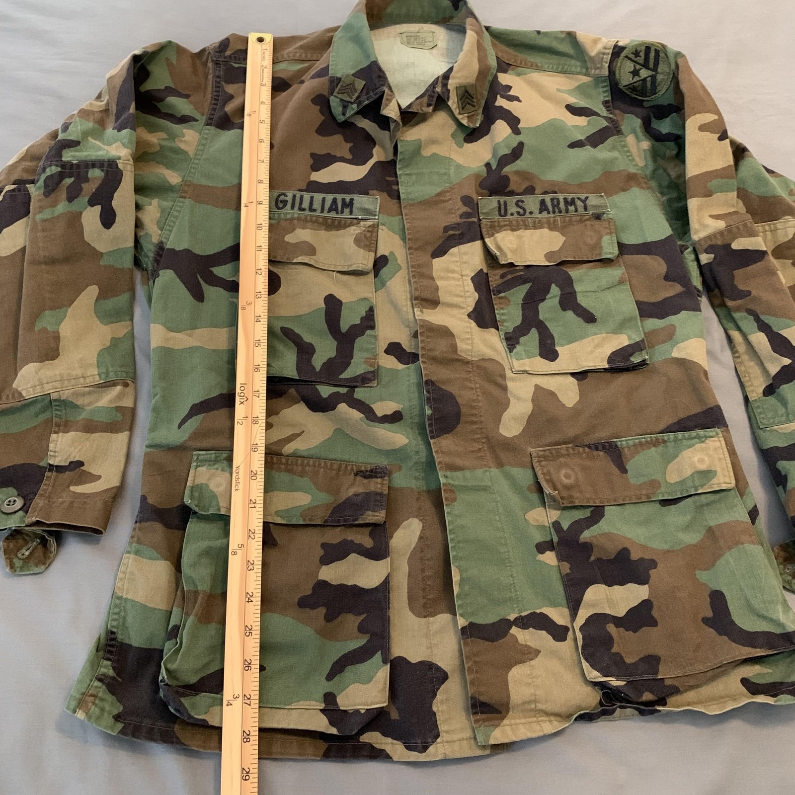 Vintage US Army BDU Jacket Mens Medium Regular Woodland Camo Combat Coat 80s