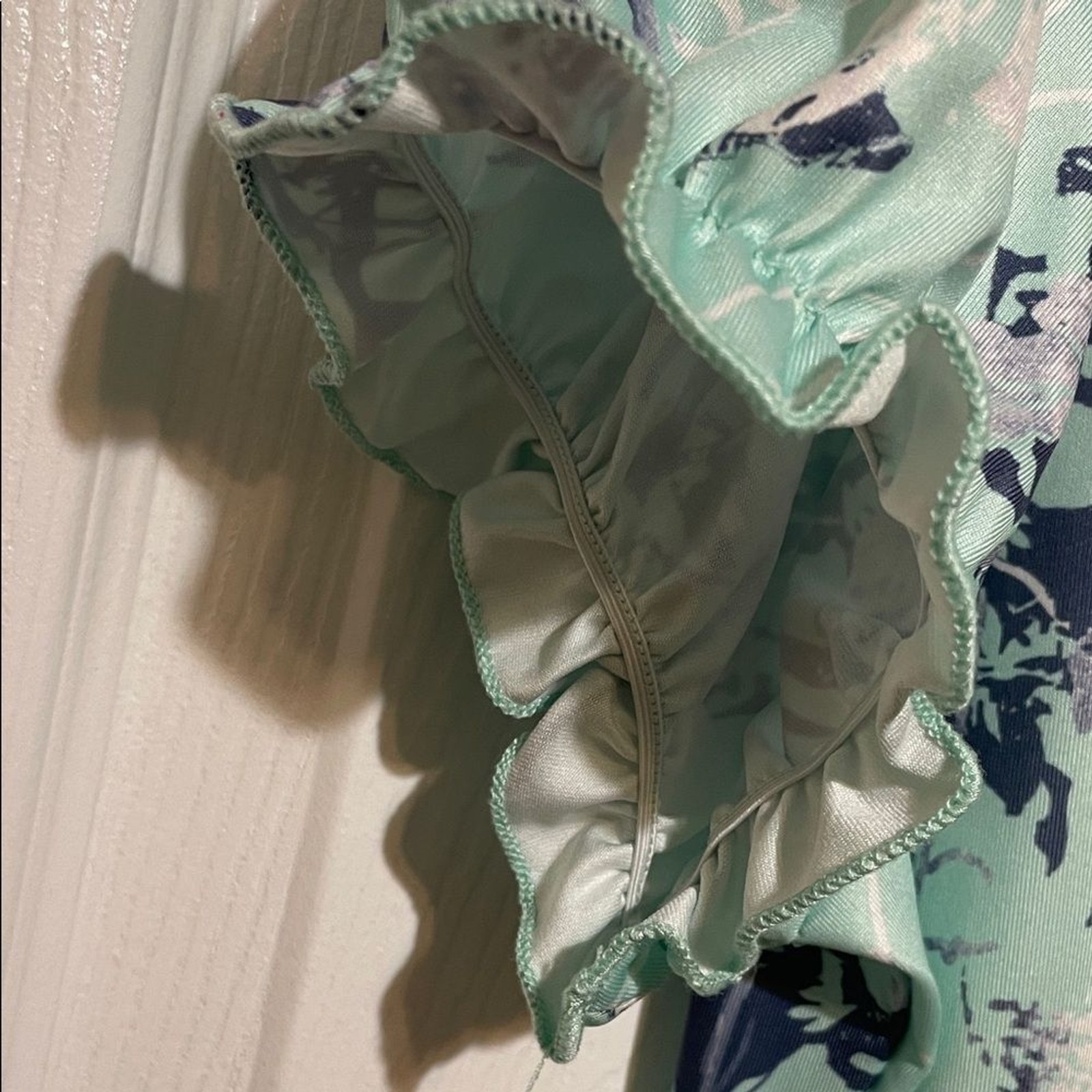 Romantic Malachite Green Floral Midi Dress Flutter Sleeve Size XL