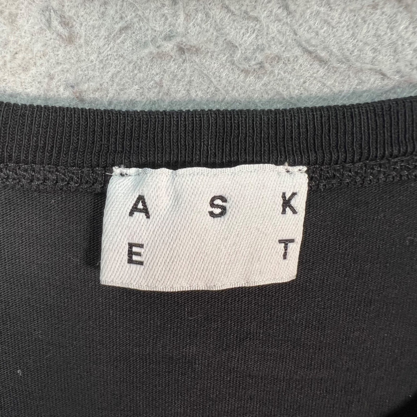 Asket Mens Size Large Black Organic Cotton T-Shirt